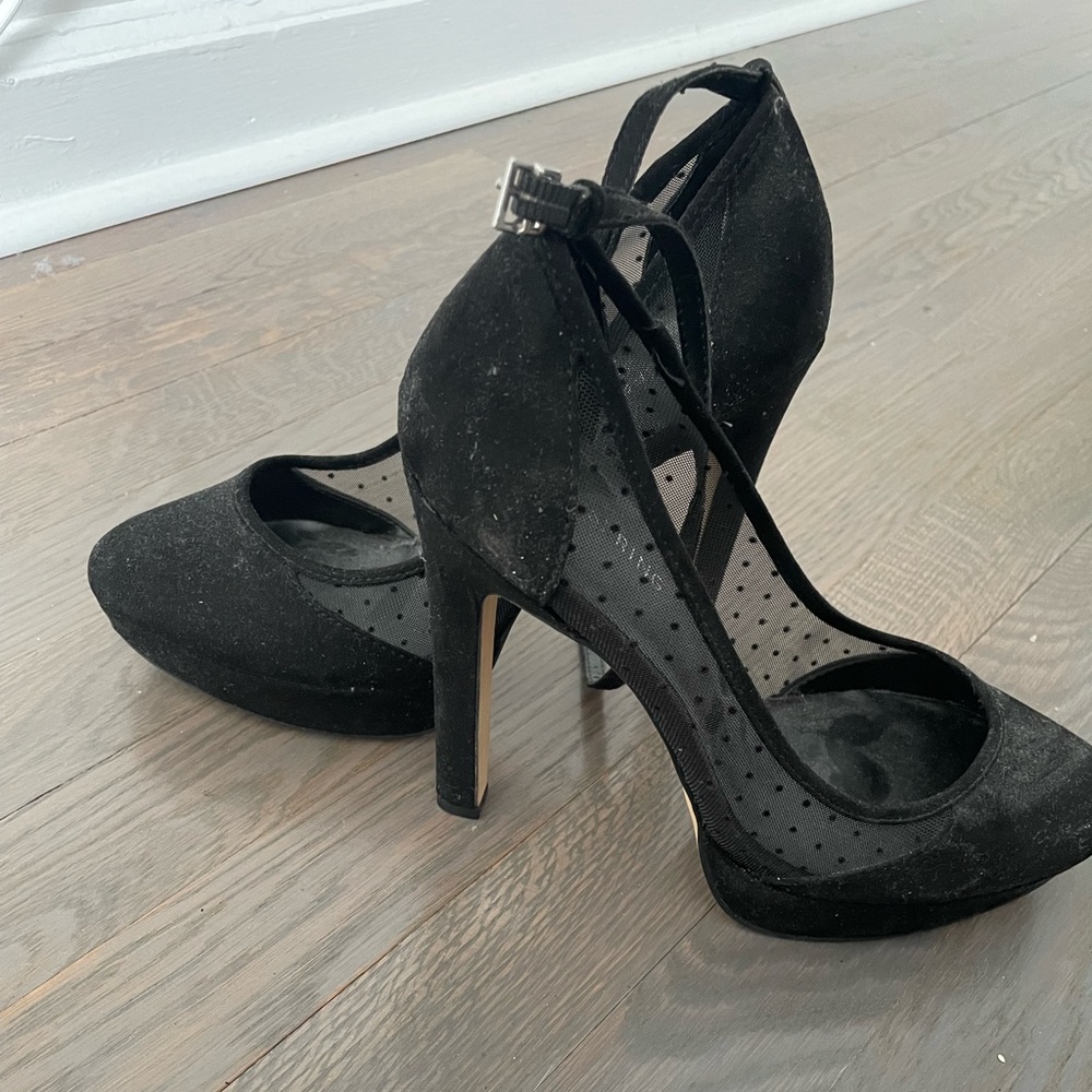Call it spring pumps black suede size 8